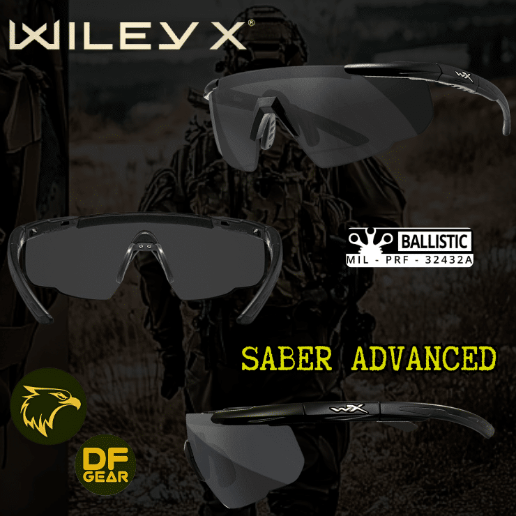 משקפי מגן בליסטיות Wiley X Saber Advanced עם עדשות מתחלפות - נץ המדבר